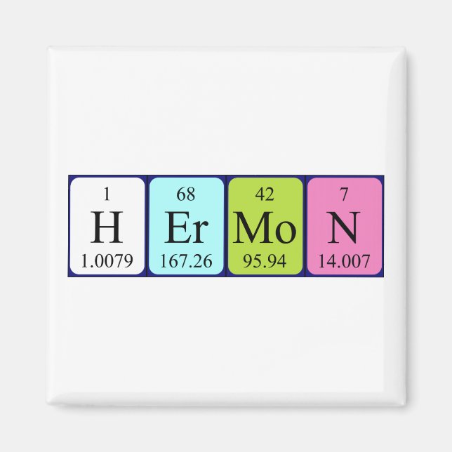 Hermon periodic table name magnet (Front)