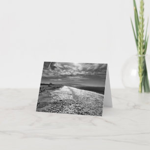 Hermosa Beach, black and white photo Note Card