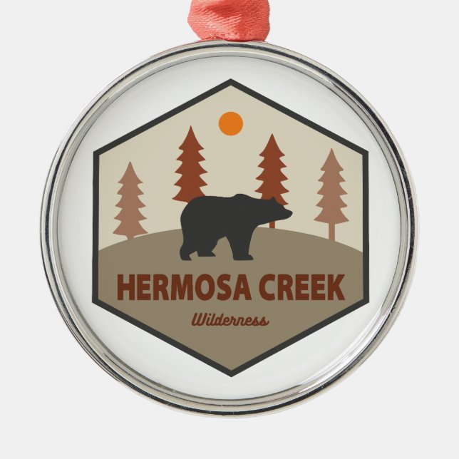 Hermosa Creek Wilderness Colorado Bear Metal Ornament (Front)