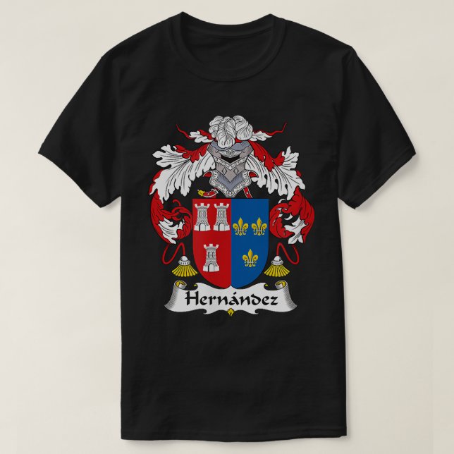 Hernandez Coat of Arms  Family Crest  T-Shirt (Design Front)