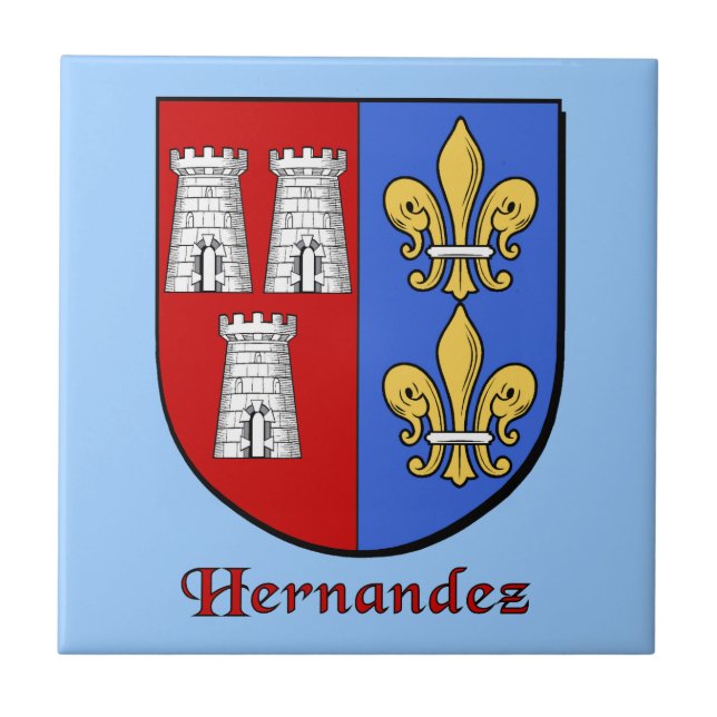 Hernandez Family Shield Ceramic Tile (Front)