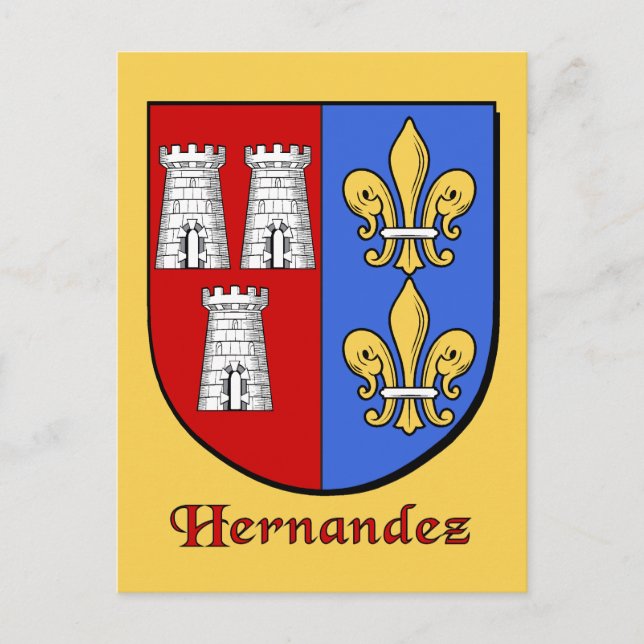 Hernandez Family Shield Postcard (Front)
