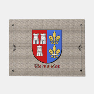 Hernandez Historical Shield on Cobblestone Doormat