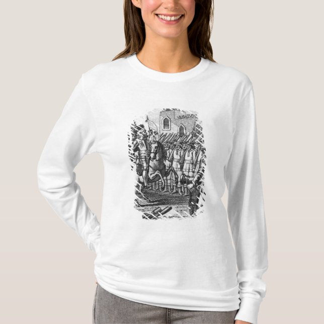 Hernando Cortes  Reviewing his Troops T-Shirt (Front)