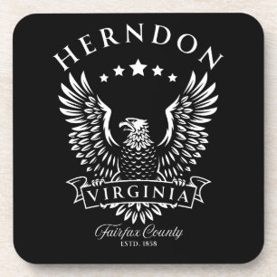 Herndon Fairfax County Virginia Vintage Eagle Coaster