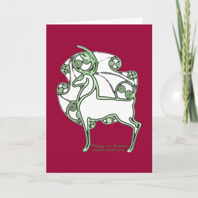 Herne Celtic Christmas Deer Card (Front)
