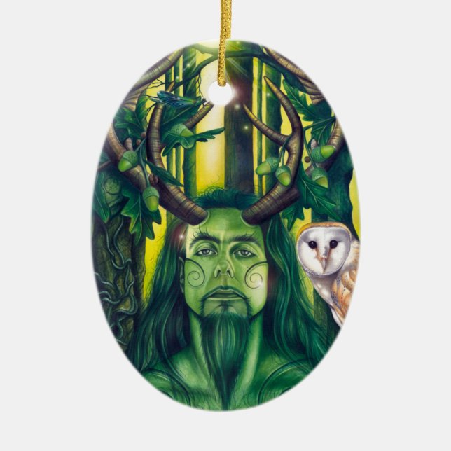 Herne the Hunter Ceramic Tree Decoration (Front)