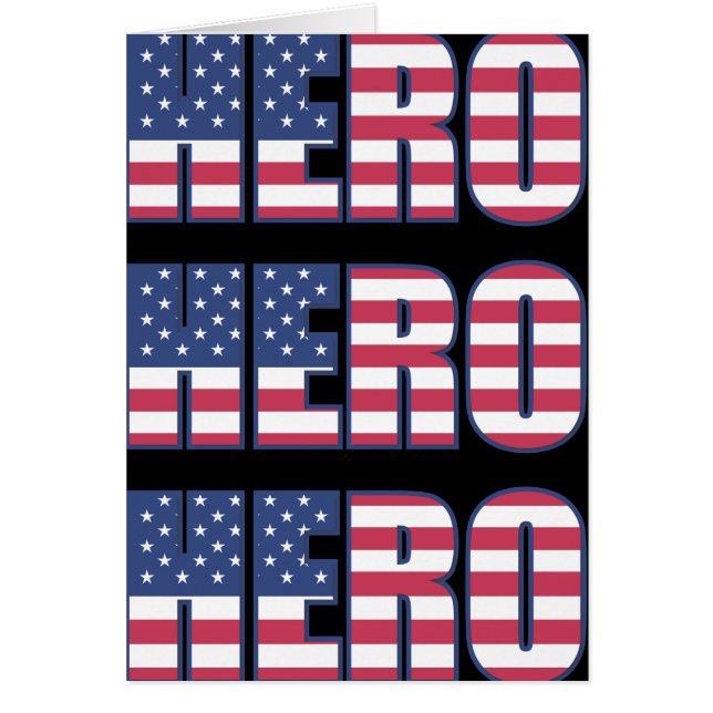 Hero American Flag Stars Stripes Red White Blue (Front)