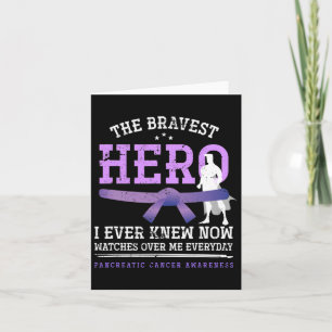 Hero Brave Cancer Warrior Gift Pancreatic Cancer A Card