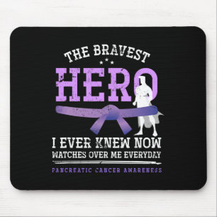Hero Brave Cancer Warrior Gift Pancreatic Cancer A Mouse Pad
