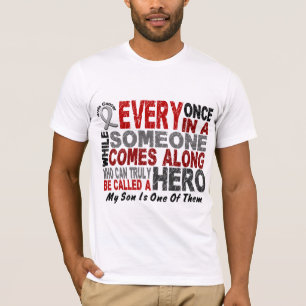 HERO COMES ALONG 1 Son BRAIN CANCER T-Shirts
