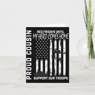 Hero Cousin Red Friday Military Support Troops Usa Card
