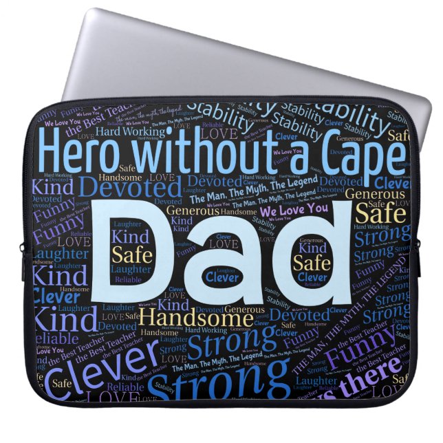 Hero Dad Custom Laptop Sleeve (Front)