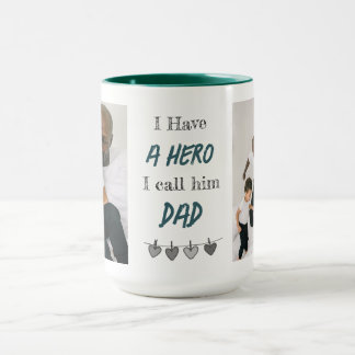 Hero Dad | Custom Photos Father's Day Combo Mug