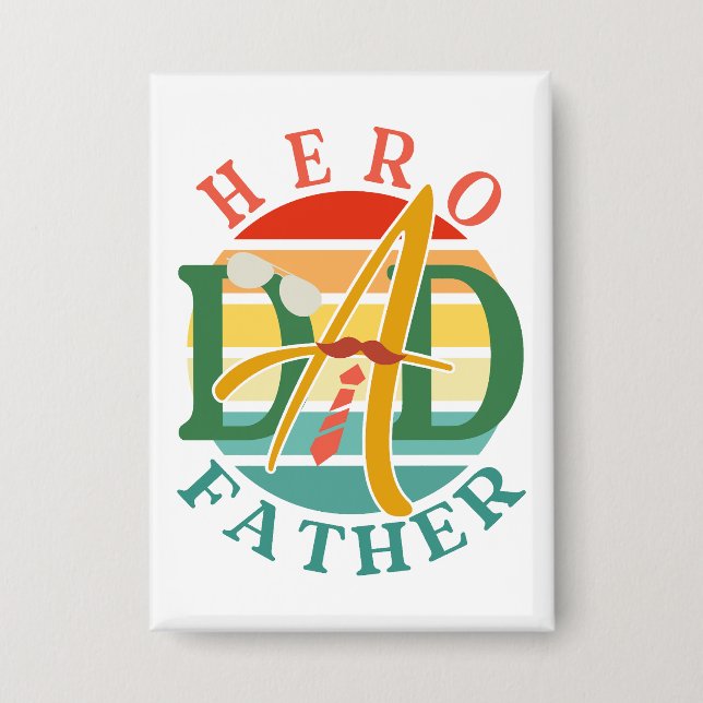 Hero Dad Fath Sunset Tie, Moustache & Sunglasses (Front)