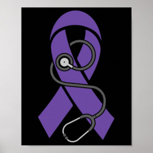 Hero Dad- Pancreatic Cancer Awareness Supporter Ri Poster