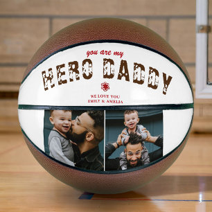 Hero Daddy Father`s Day 2 Photo Collage Basketball
