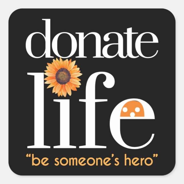 Hero Donate Life Stickers (Front)