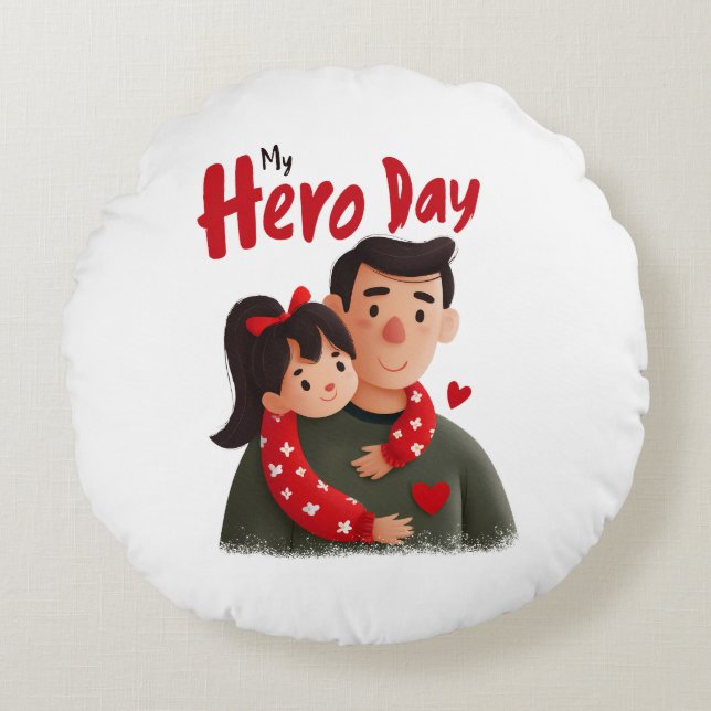 Hero Father's Day Pillow (Front)