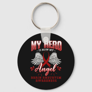 Hero Is Now My Angel Brain Aneurysm Intracranial G Key Ring