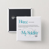 Hero: My Soldier 15 Cm Square Badge (Front & Back)