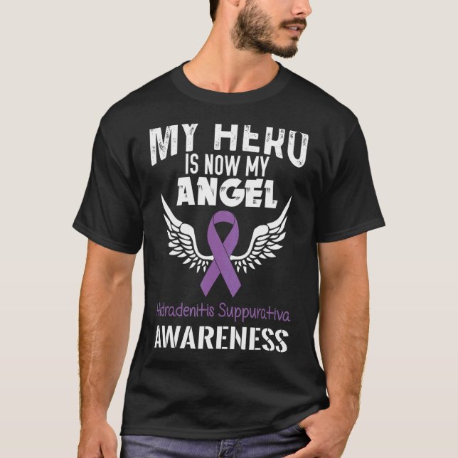 Hero Now Angel Hidradenitis Suppurativa Awareness  T-Shirt (Front)