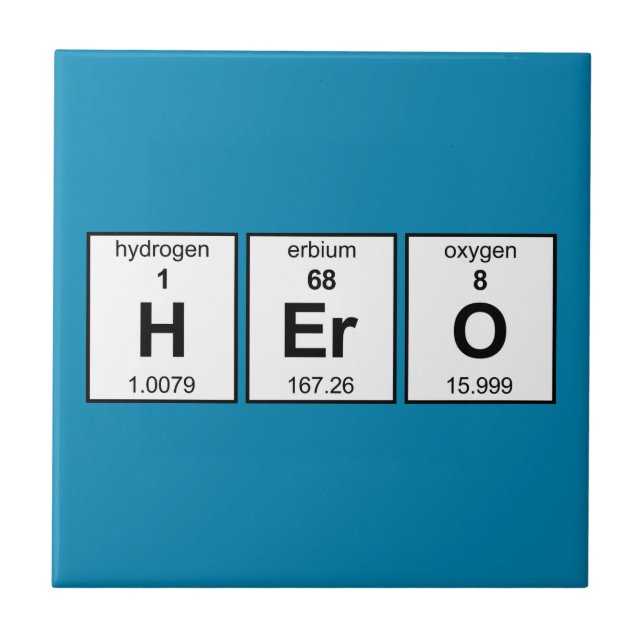 HErO Periodic Table Ceramic Tile (Front)