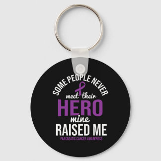 Hero Raised Me Pancreatic Cancer Awareness Pancrea Key Ring