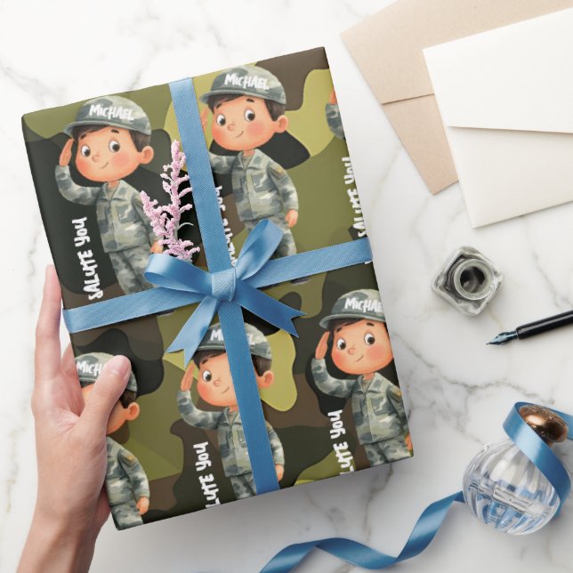 Hero Salute Military Wrapping Paper (Gifting)