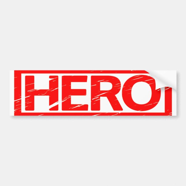 Hero Stamp Bumper Sticker (Front)