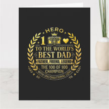 Hero to the World's Best Dad / Card