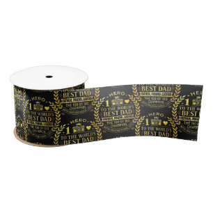 Hero to the World's Best Dad / Cinta de regalo Satin Ribbon
