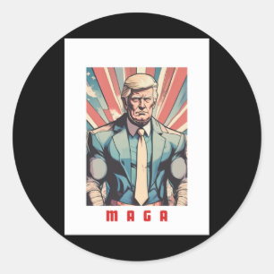Hero Trump Classic Round Sticker