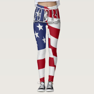 Hero With America Flag Leggings