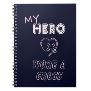 Hero wore a Cross Notebooks Jesus Christian Woman