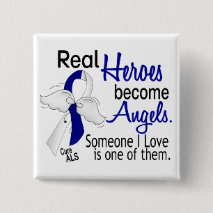 Heroes Become Angels ALS 15 Cm Square Badge