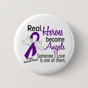 Heroes Become Angels Alzheimer's Disease 6 Cm Round Badge