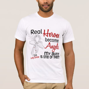 Heroes Become Angels Aunt Lung Cancer T-Shirt