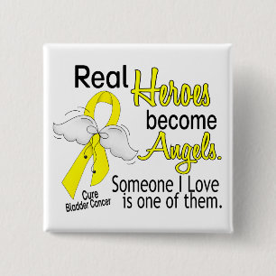 Heroes Become Angels Bladder Cancer 15 Cm Square Badge
