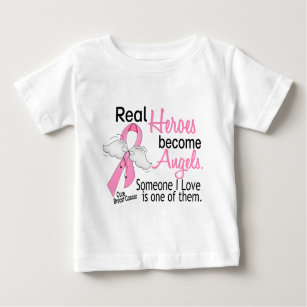 Heroes Become Angels Breast Cancer Baby T-Shirt