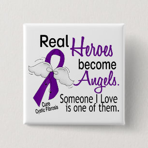 Heroes Become Angels Cystic Fibrosis 15 Cm Square Badge