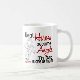 Heroes Become Angels Dad Lung Cancer Coffee Mug
