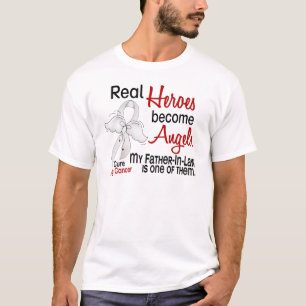 Heroes Become Angels Father-In-Law Lung Cancer T-Shirt