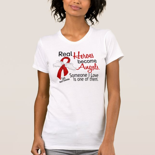 Heroes Become Angels Heart Disease T-Shirt (Front)