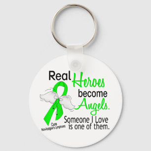 Heroes Become Angels Non-Hodgkins Lymphoma Key Ring
