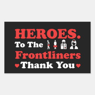 Heroes   Frontliners   Thank You Rectangular Sticker