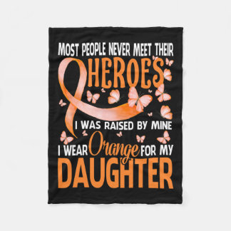 Heroes I Wear Orange For My Daughter Multiple Scle Fleece Blanket