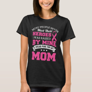 Heroes I Wear Pink For My Mum - Breast Cancer Awar T-Shirt