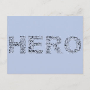 Heroes in the Fight Against Cancer (Black Text) Postcard