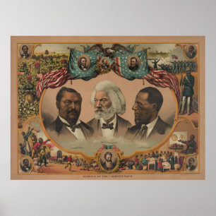 Heroes of the Coloured Race 1881 Frederick Douglas Poster